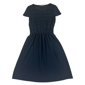 MaxMara Studio Black Floral Lace Dress Cocktail Size 40 IT Size Small Women's US